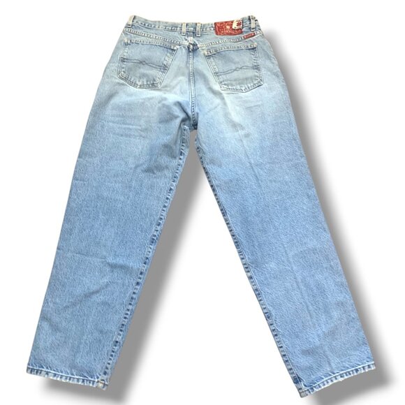 VTG Lucky Brand Men’s Blue Faded Jeans Denim 36x32 Relax Fit Zip Made in USA - Picture 13 of 16